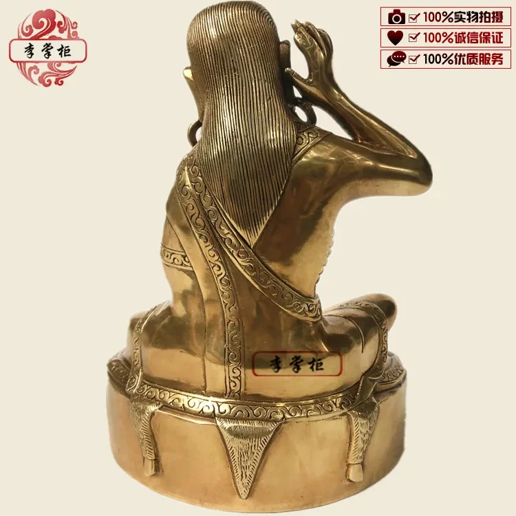 Тибетская тантра чистая бронза семь дюймов вездеходная статуя миллера Будды