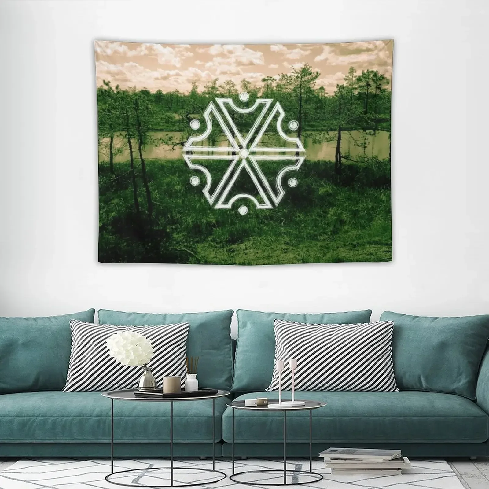 Perun славянский Бог таундеров символ (болотно) гобелен украшения для дома