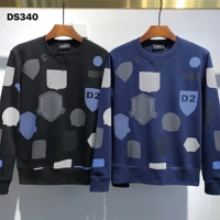 new dsquared2 unisex d2 fashion letter print long sleeve dsq2 casual knit medallion round neck sweater m xxxl ds340