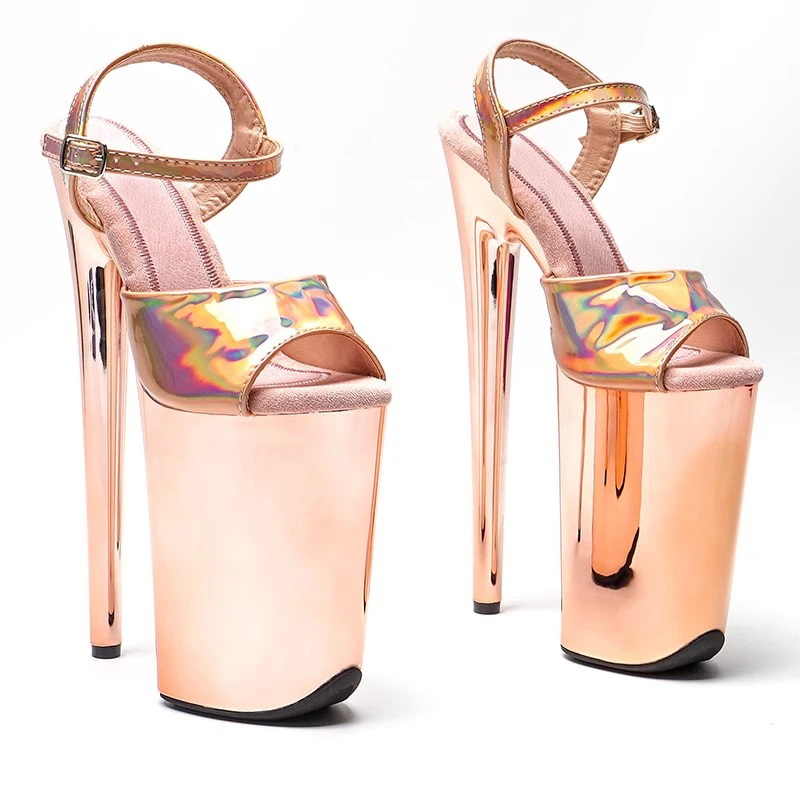 Женские Модные пикантные сандалии из искусственной кожи на высоком каблуке 23 см/9