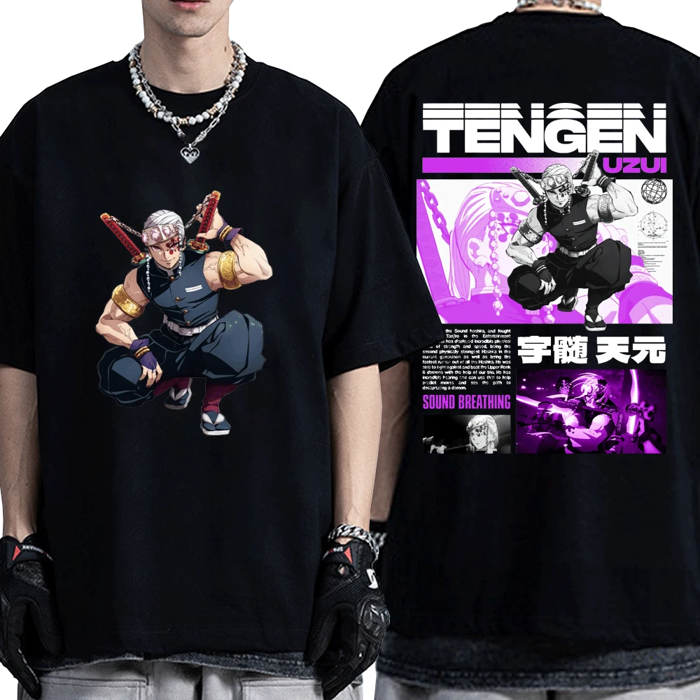

Anime Demon Slayer T-Shirt Men Women Japanese Manga Tengen Uzui Print Tee Shirt Short Sleeve Tops Streetwear T-shirts Clothing