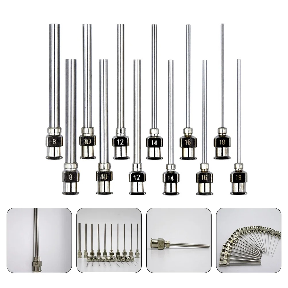 

12pcs Stainless Steel Blunt Premium Precision Dispensing Tips Dispensing
