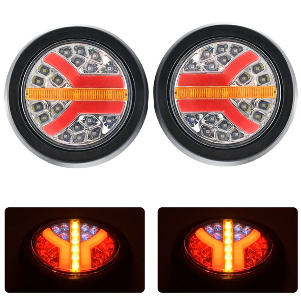 

Круглые светодиодсветодиодный задние фары для грузовиков, поворотников, прицепов, стоп-сигналов, тракторов, фургонов, задсветильник ры для ...