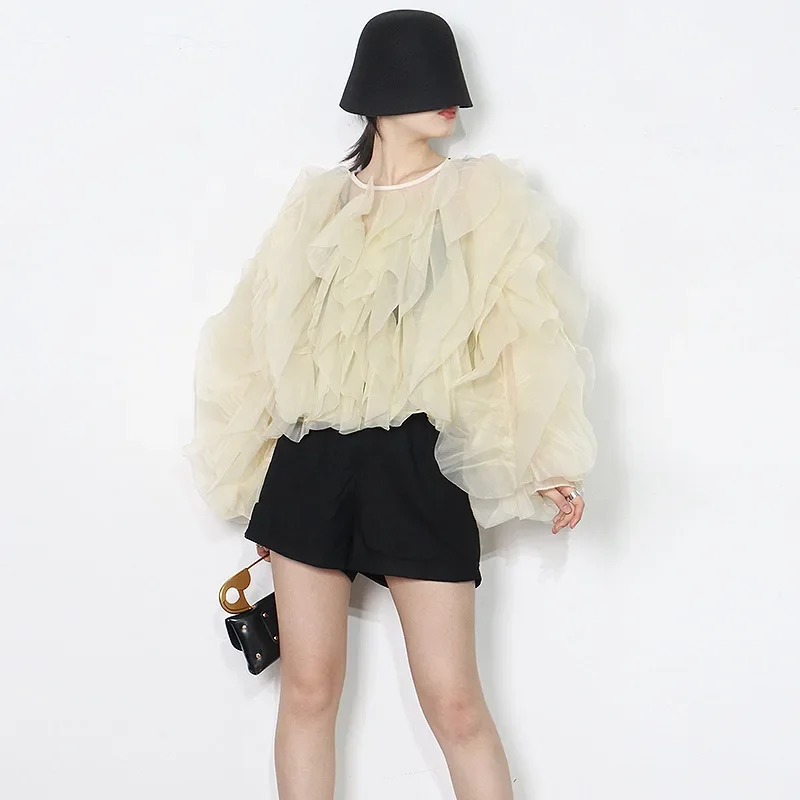 Европейская и американская модная женская рубашка 2025 новый дизайн однотонная с