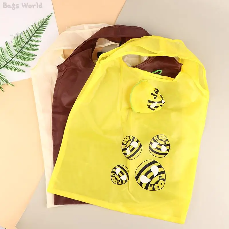 

Foldable Shopping Bag Cartoon Reusable Shoulder Bag Portable Grocery Bags Storage Tote Bag Home Organizator Folding Bags