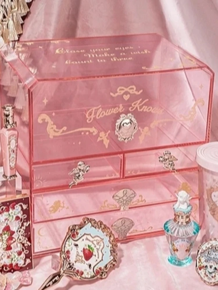 

Цветочная серия клубника Rococo периферийная ручная зеркальная заколка для духов акриловая коробка для хранения образцов