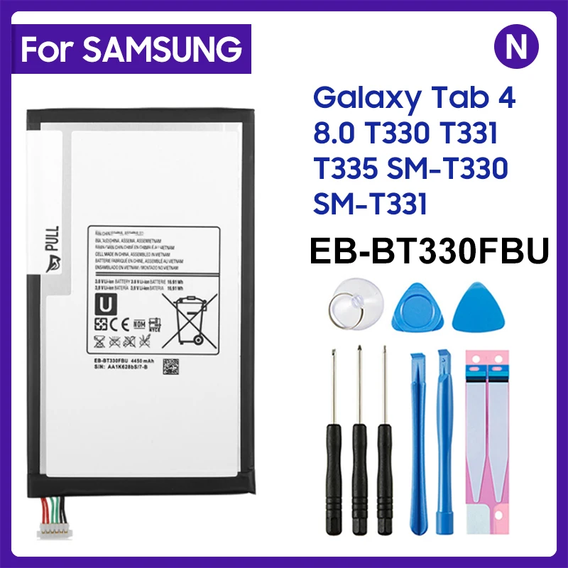Для Samsung 4450 мАч EB-BT330FBU EB-BT330FBE Сменный аккумулятор для Galaxy Tab 4 8 0 T330 T331 T335 SM-T330 SM-T331