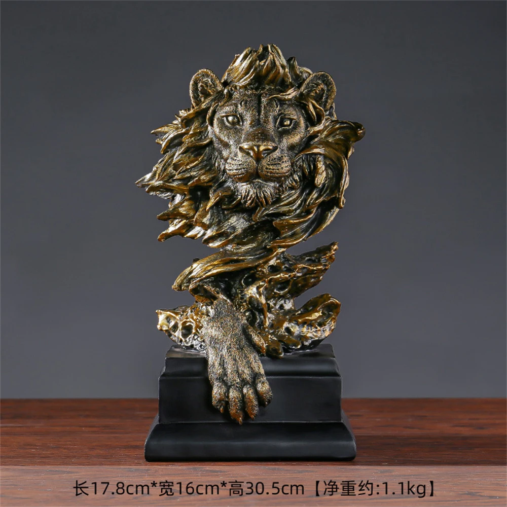 Скандинавская статуя льва в ветре статуэтка из смолы офисное украшение для дома