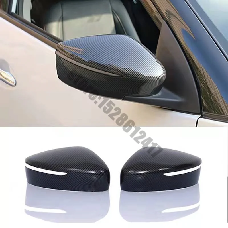 

for NISSAN NOTE VERSA E12 2017-2020 ABS Carbon car fiber pattern Side Door Rearview Mirror Cover Trims Car Styling
