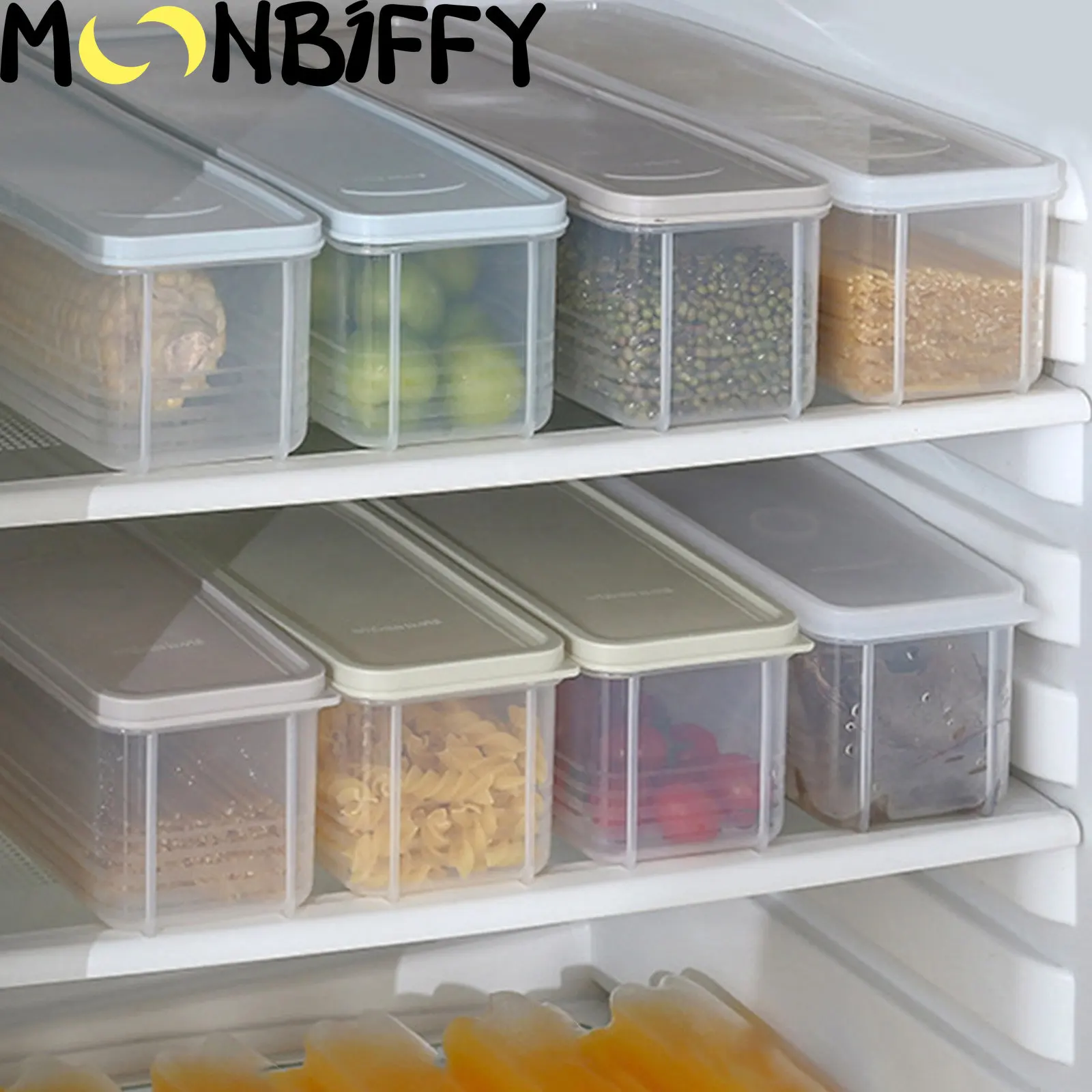 

Pasta Container Noodle Storage Box Sealed Refrigerator Vermicelli Grain Storage Box With Lid Transparent Tank Storage Bottle