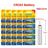 50pcslot cr322 battery fishing floats 3v pin lithium cells electric night light carp fishing bobbers accessory tackles