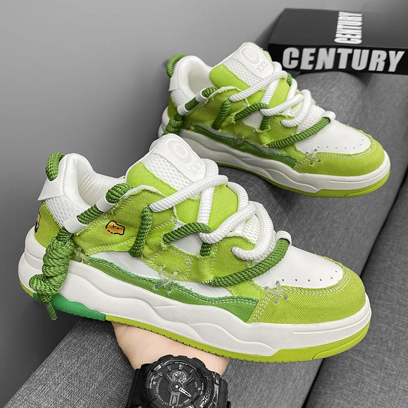 

Кеды Y2K мужские и женские, холщовые кроссовки в стиле ретро, панк, кожаные, для скейтборда, модная уличная спортивная повседневная обувь для пар