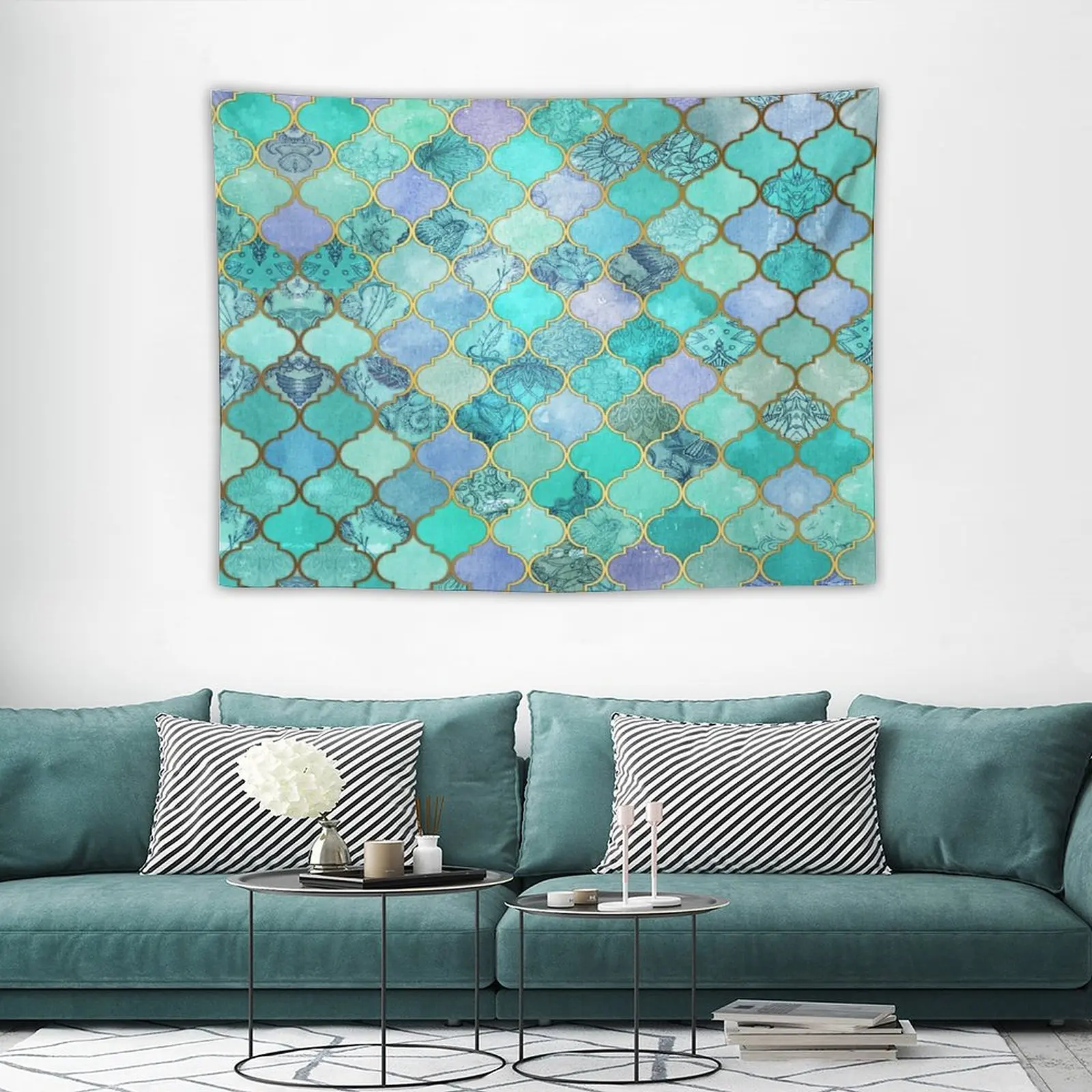 

Украшение для спальни крутой нефритовый и ледяной мятный декоративный настенный гобелен с рисунком предметы для украшения стен аниме гобе...