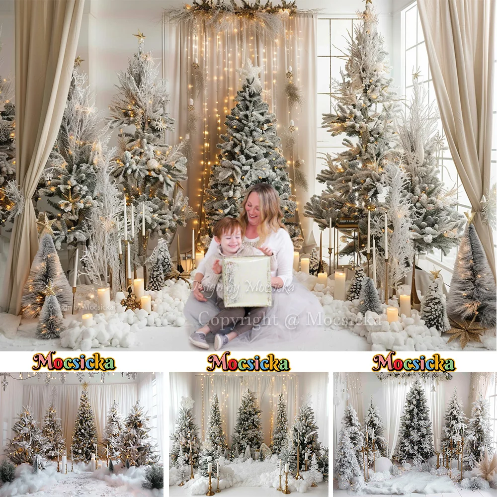 Рождественский фон для фотосъемки с изображением снеговика