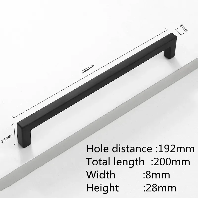 

KK & FING простые квадратные матовые мебельные ручки из алюминиевого сплава, черные дверные ручки кухонного шкафа, ручки для ящиков, мебельная фурнитура