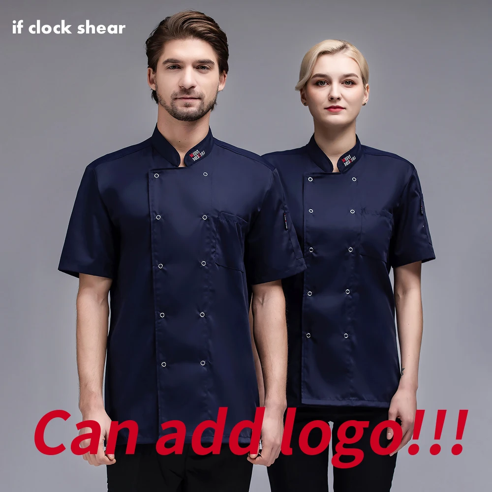 

High Quality Restaurant Canteen Workwear Double Breasted Chef Jackets Breathable Food Service Overalls Unisex Sushi Chef Coats