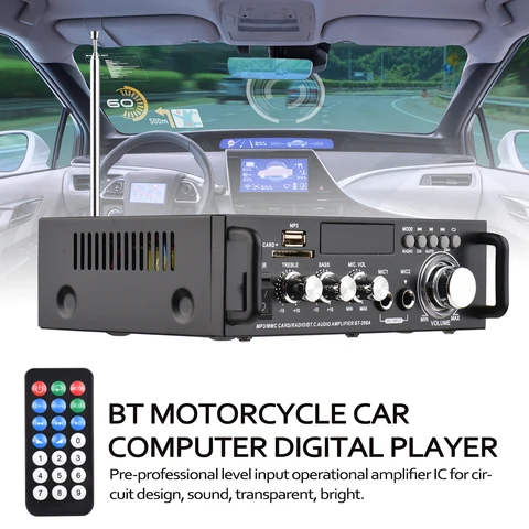Мини-усилитель мощности BT-298A, 2 канала, 300 Вт + 300 Вт, для автомобиля, дома, Bluetooth, цифровой аудиоприемник, AMP, цифровой mp3-плеер, FM-радио