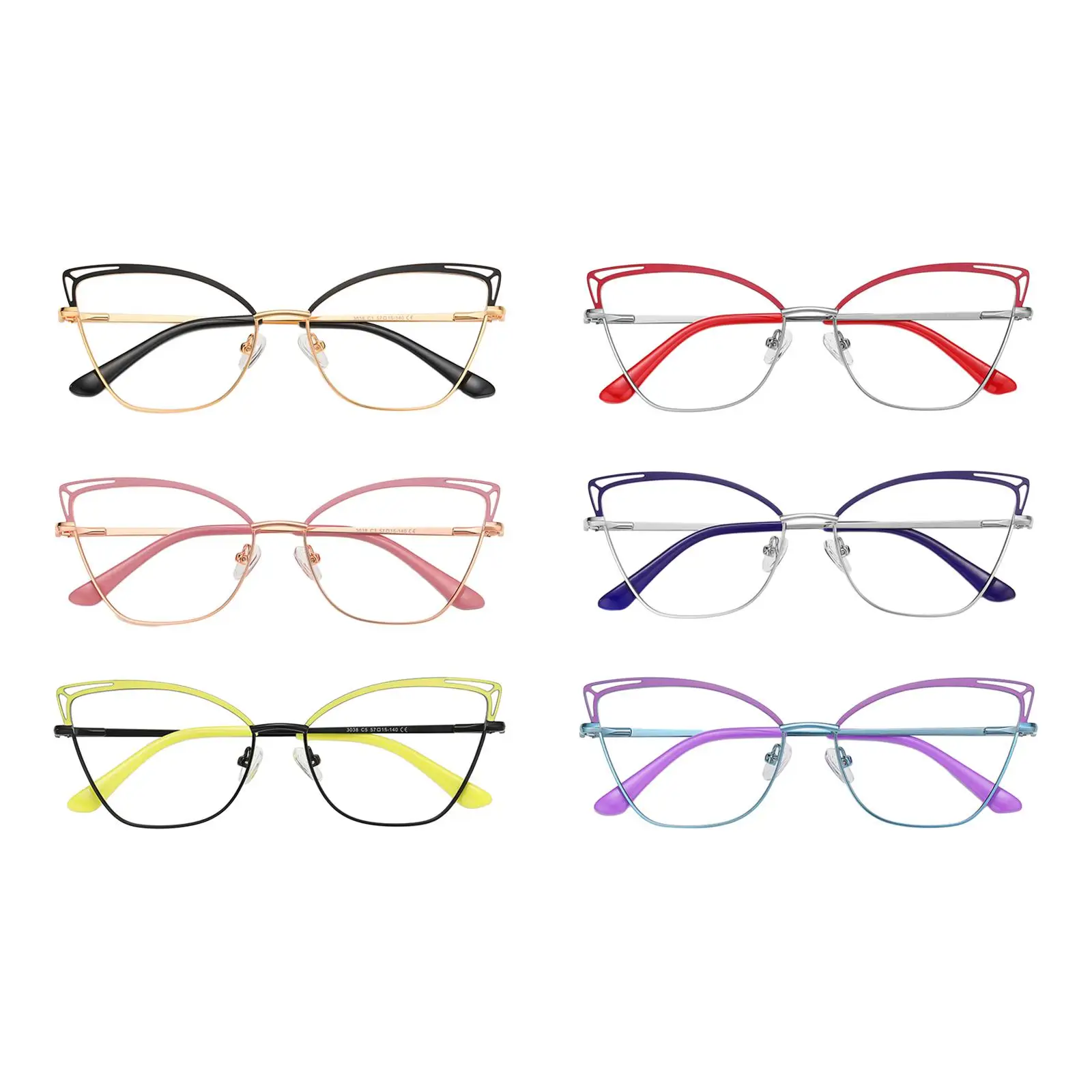 

Blue Light Blocking Glasses Anti Eyestrain UV Glare Metal Frame for TV Phone