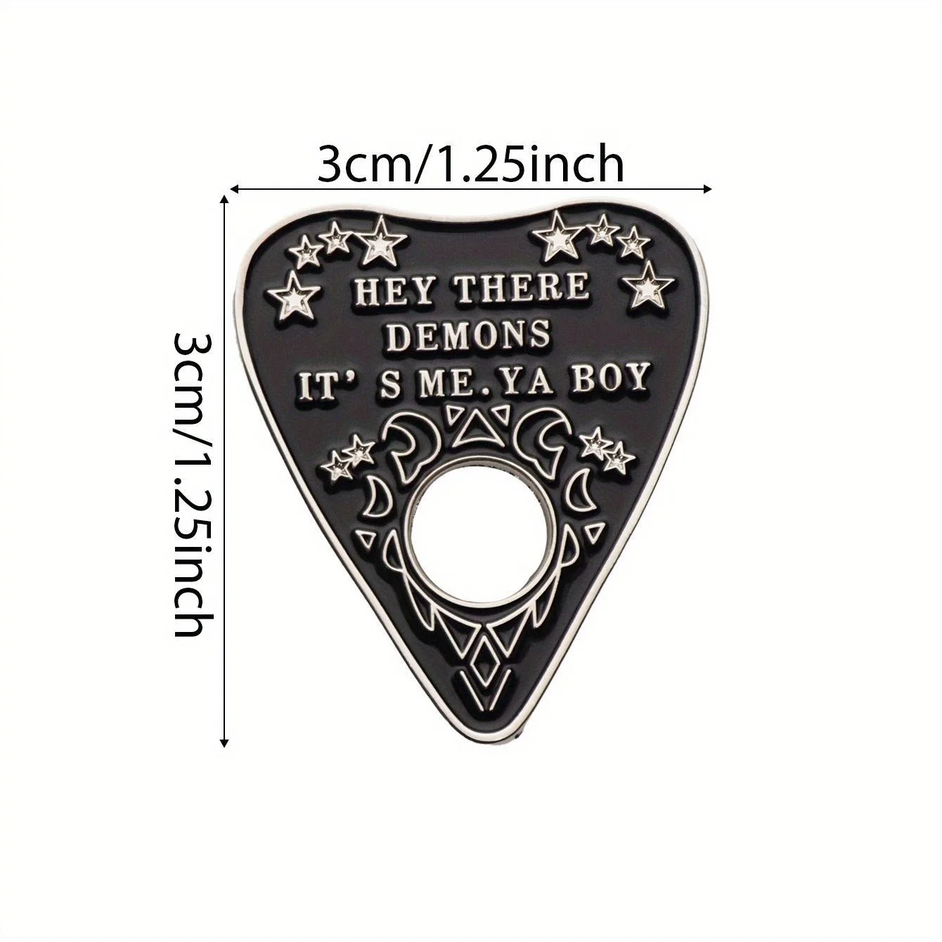Эй там демоны это я брошь для мальчика Очаровательная заколка Ouija языческий