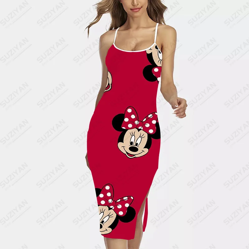 

Женское длинное платье с V-образным вырезом, с принтом