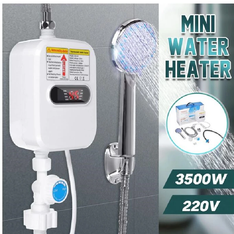 RX-21 теплый электрический безрезервуарный мини-мгновенный водонагреватель 3500 Вт