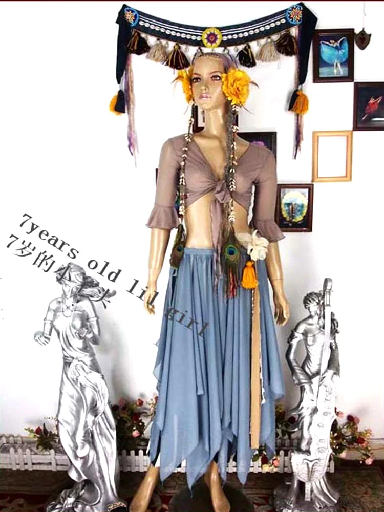 

Transparent Thin Belly Danc Small Flare Blouse Top CD71