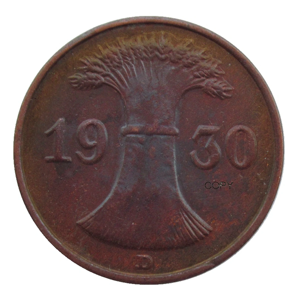 Репродукция Германия 1 Pfiteit 1930-1936 Медная декоративная памятная монета