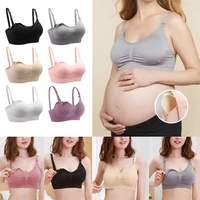 weichens maternity nursing bra seamless pregnancy underwear prevent sagging breastfeeding breathable push up sleep feeding bra