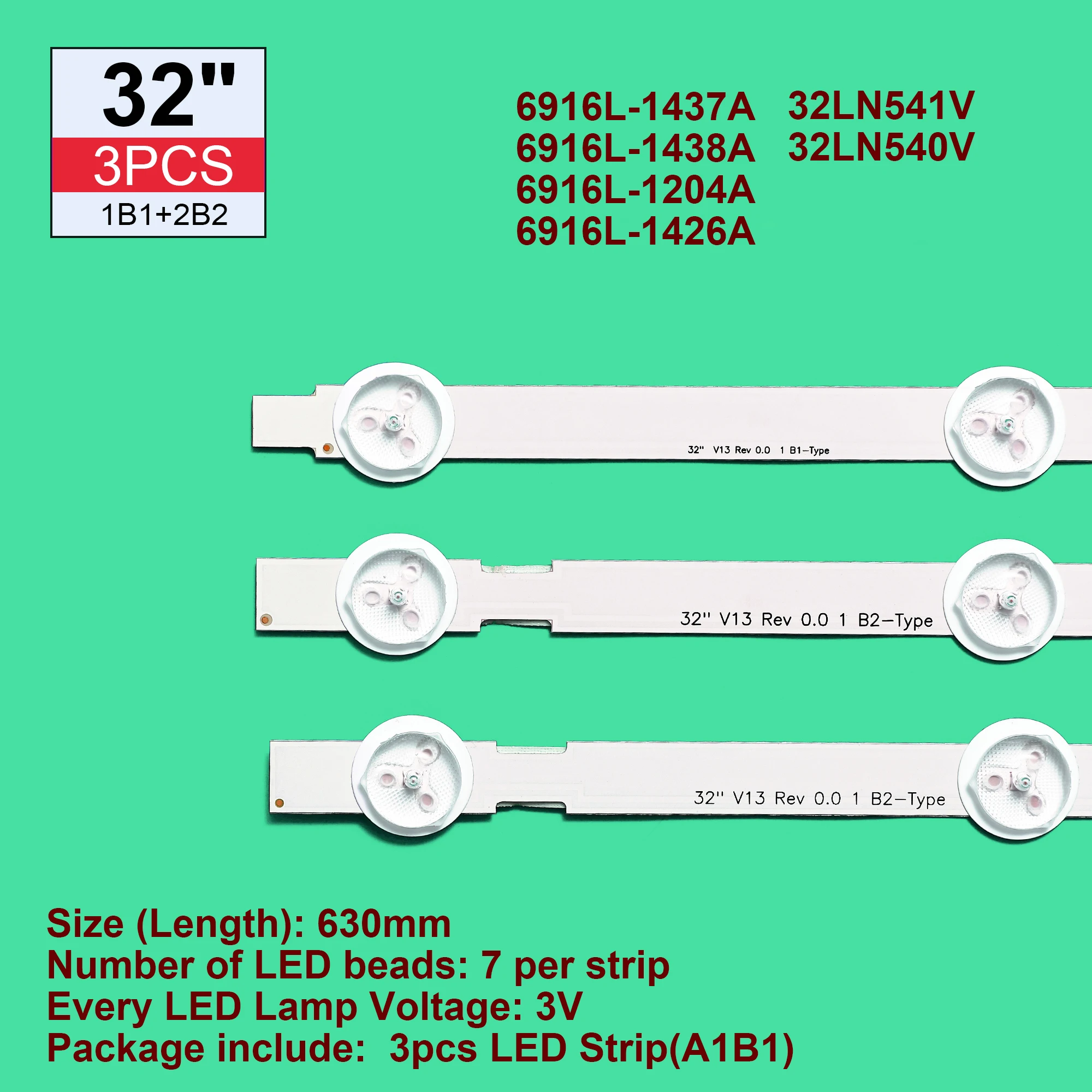 10set=30PCS 630mm for LIG 32