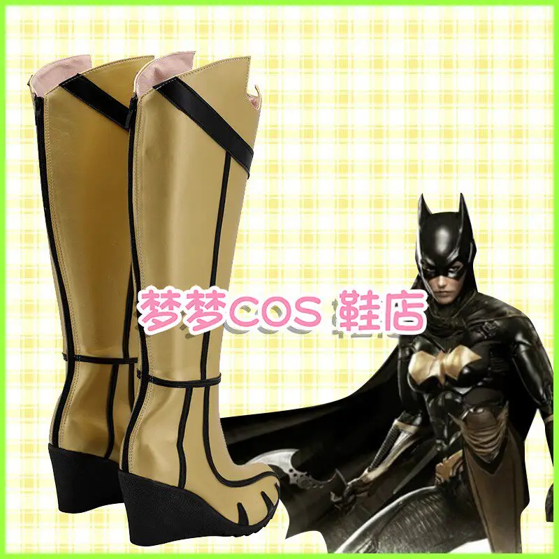 Фото Обувь для косплея Бэтгёрл из игры Bat Arkham Knight, ботинки для Хэллоуина и карнавальных вечеринок №3