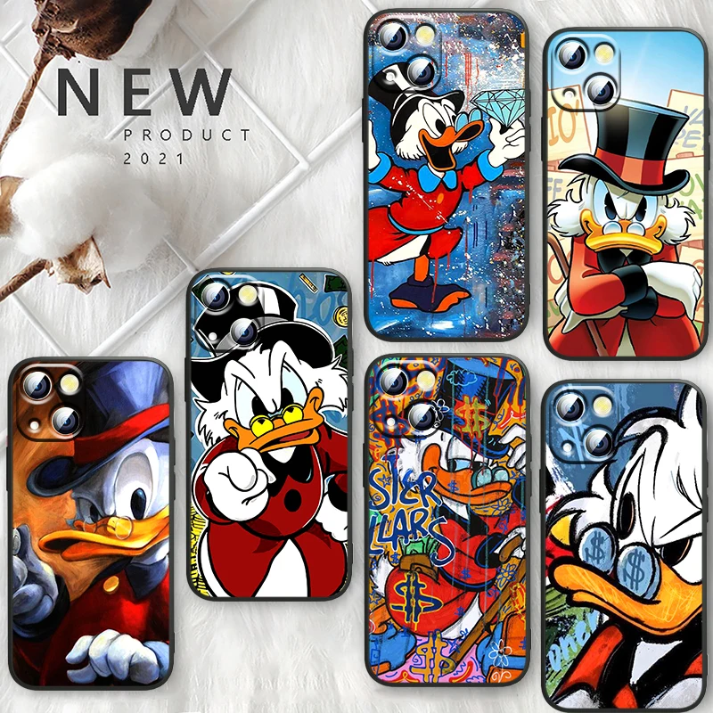 

Disney McDuck Scrooge Cool Black Phone Cover For Apple iPhone 14 13 12 11 Pro Max Mini XS Max X XR 7 8 6 5 Plus SE Soft Case