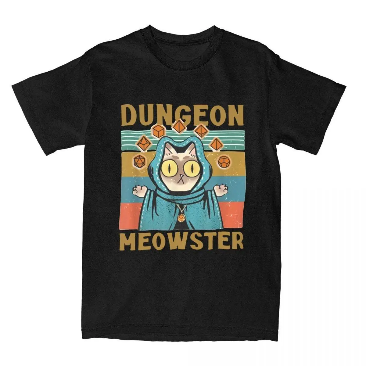 

DnD Game Fabric TShirt Dungeon Meowster Classic T Shirt Oversized Men Clothes New Design Big Sale