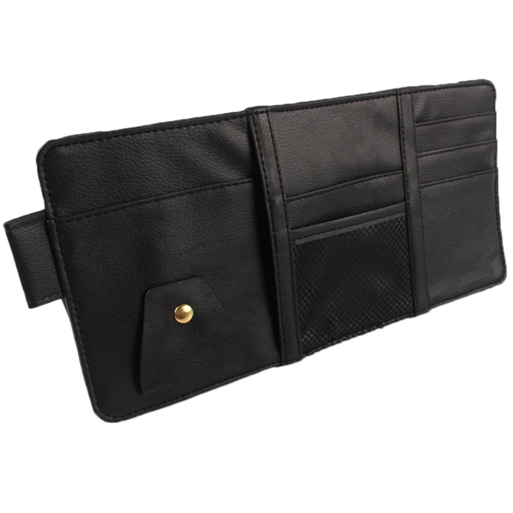 

1PC Car Sun Visor Organizer PU Multifunction Car Interior Storage Pouch Eyeglasses Clip