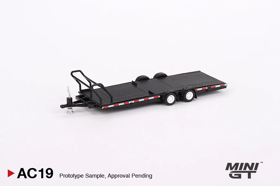 

**Pre-order ** MINI GT 1:64 Car Hauler Trailer Type B Black Diecast Model Car