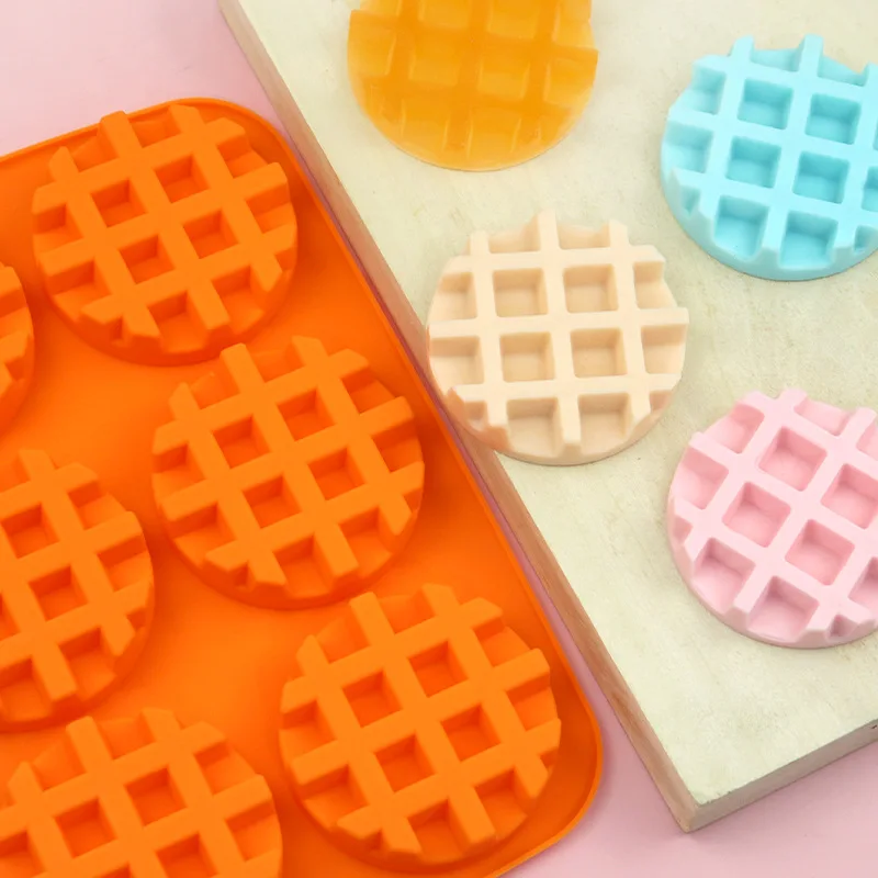 

Round Waffle Mold Silicone Cake Chocolate Molds Household DIY Baking Mould dh3011