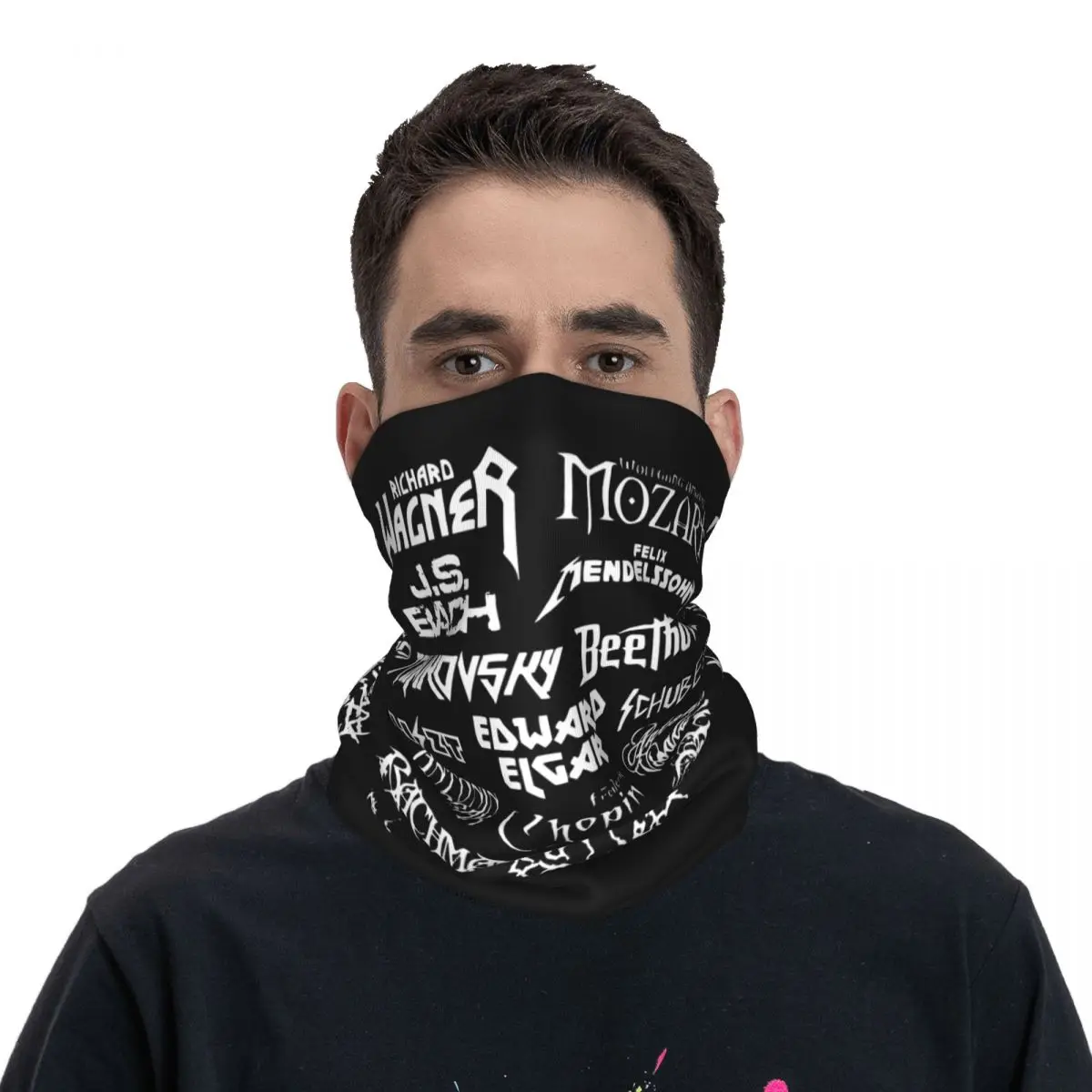 Бандана для шеи из тяжелого металла, Классическая, для взрослых, Моцарта, битовена, Спортивная, для занятий на открытом воздухе, велоспорта