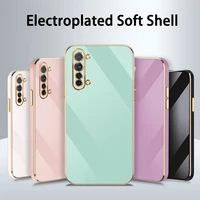 case for oppo realme 3 5 6 7 pro 7i 5g electroplating gold edge silicone new casing fashion shell anti drop cover