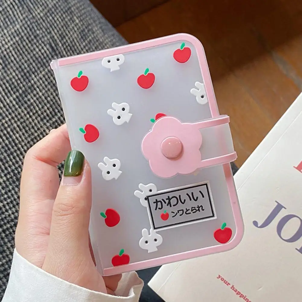 

Card Organizer Transparent Inner PVC Card Holder 20 Pockets Cute Bear Business Card Organizer Birthday Gift