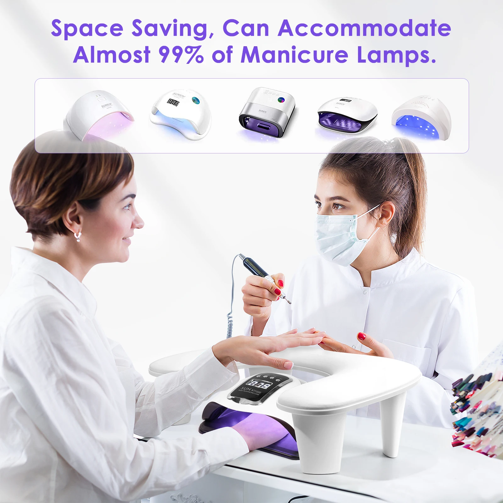 Новый дизайн подставки для ногтей двух рук мягкая подставка под руки с наклоном