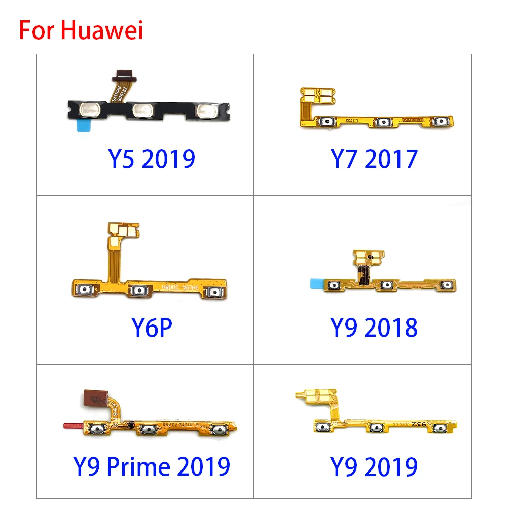

20 шт. кнопка включения и выключения громкости гибкий кабель для Huawei Y5 Y6 Y7 Y9 2018 2019 Y6P Y7P Y8S Y8P Y9S