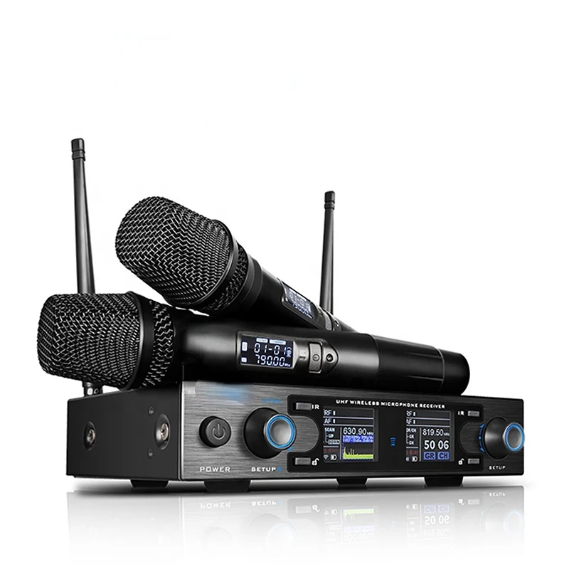 

Rechargeable Handheld Design d733 Digital Professional UHF Wireless Microphone Mic System