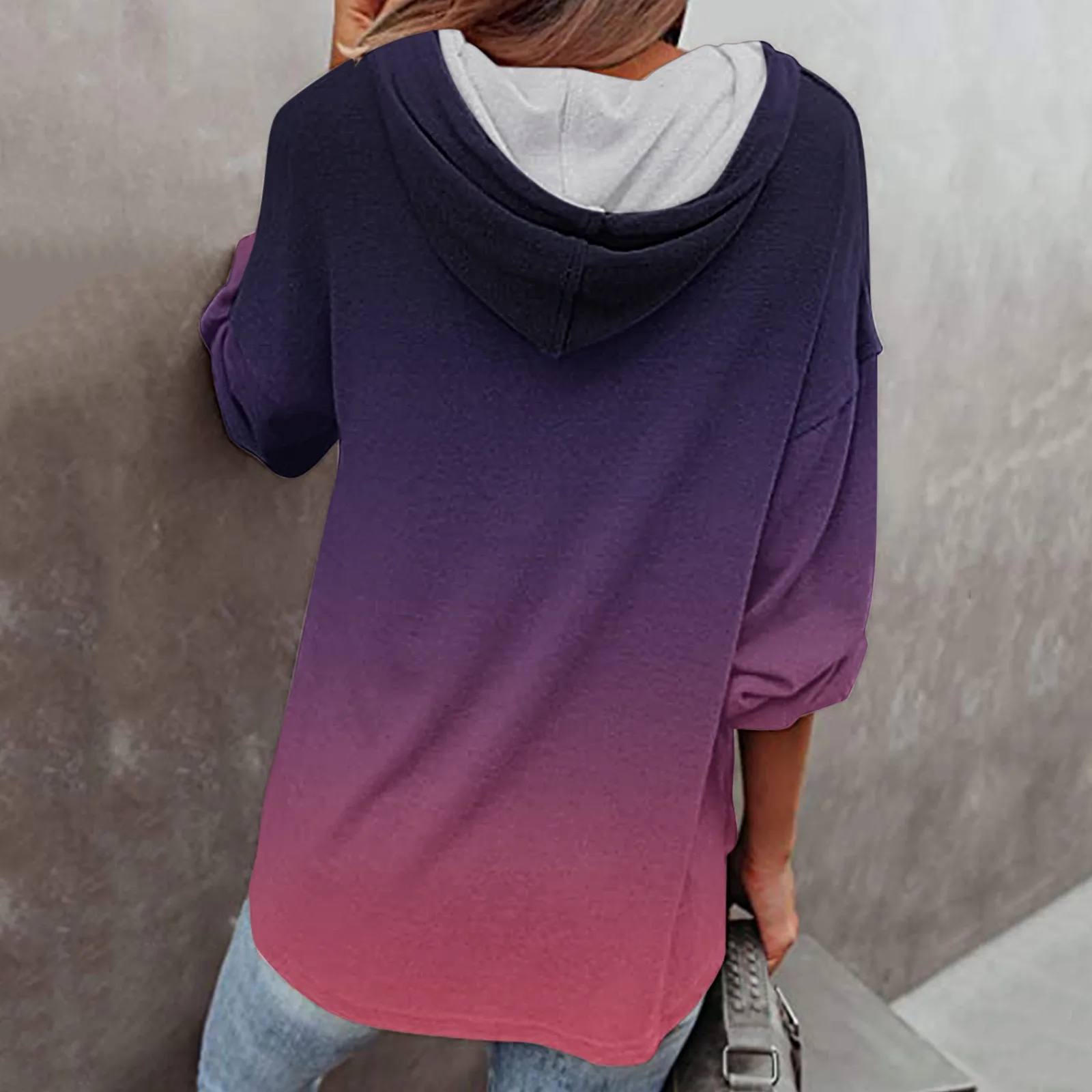 

Women's Hoodies Zip up Long Zipped Hoodies Women Women Casual Hooded Gradient Light Womens Hoodie Fleece Athletic Pullover Women