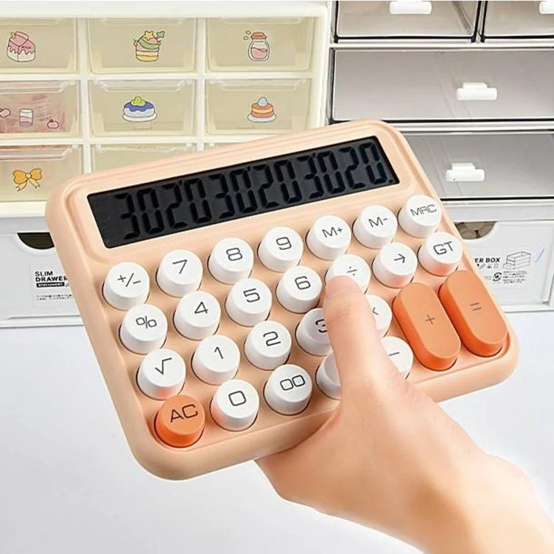 

New Mechanical Keyboard Calculator Large LCD Screen Easy To Use for Office School Home Stationery Finance Accounting Teaching