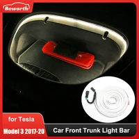 model3 frunk led light bar for tesla model 3 2017 2020 front trunk light interior decorative car accessories frunk led lamp tube