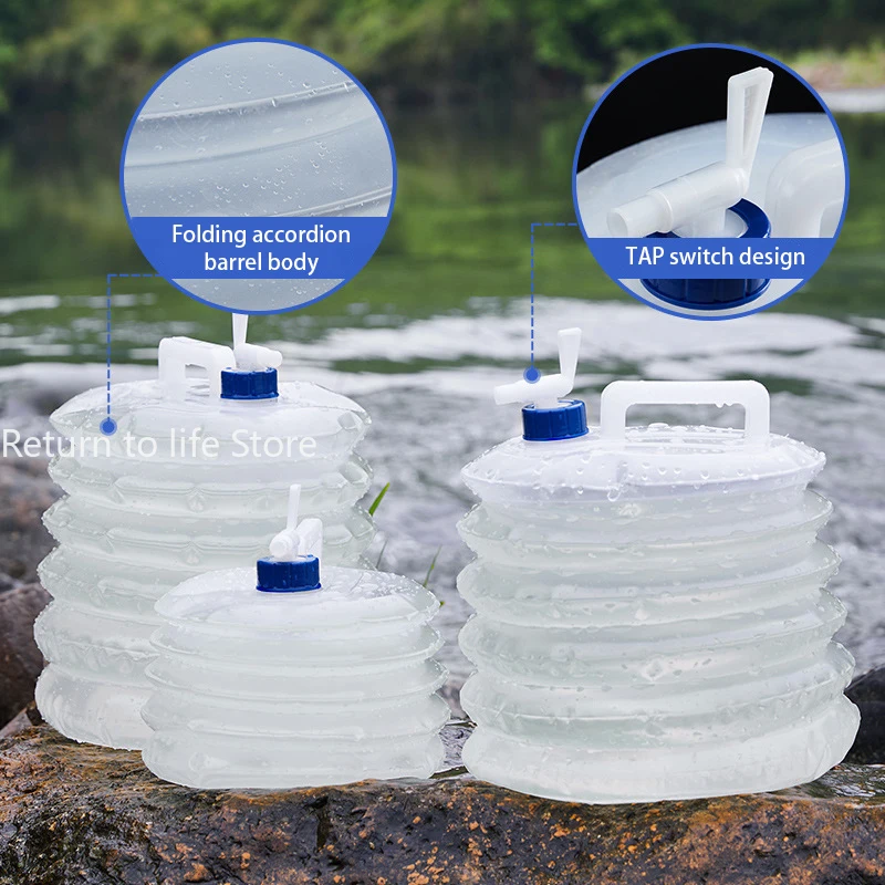 Складное ведро для воды объемом 3-15 л портативный автомобильный смеситель с