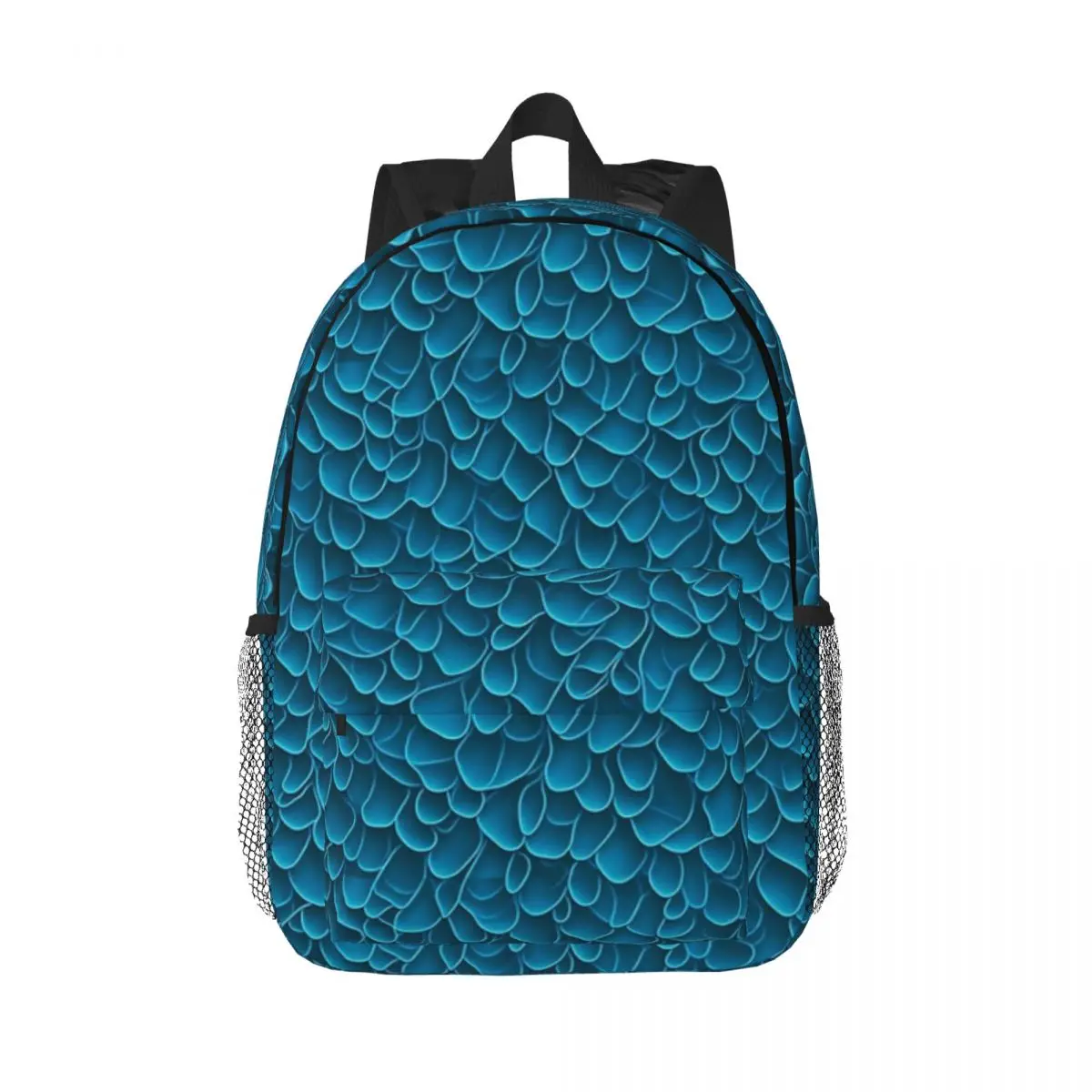 

Blue Leaves Pattern Backpacks Teenager Bookbag Cartoon Students School Bags Travel Rucksack Shoulder Bag Large Capacity