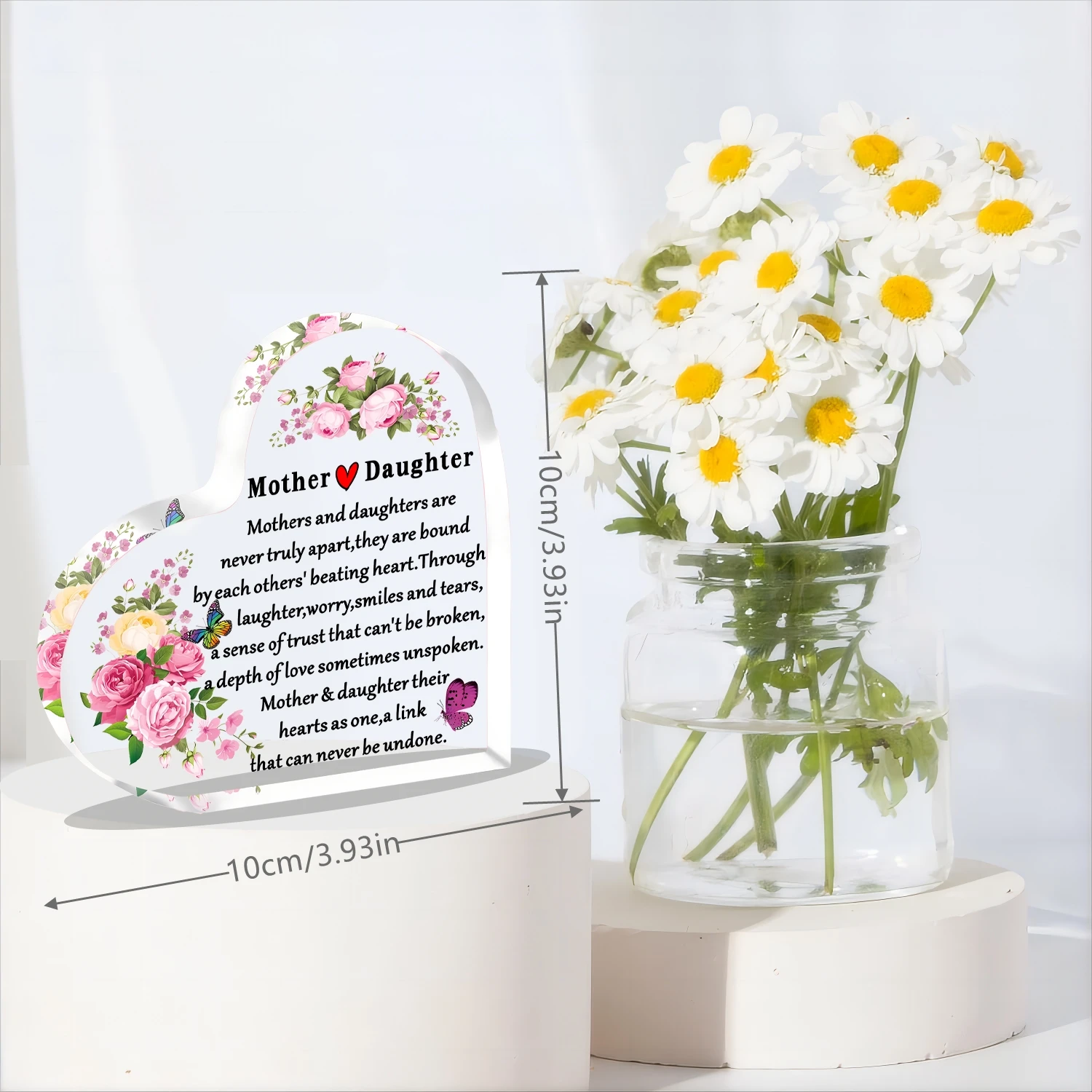 Подарки для матери и дочери акриловый зубной налет в форме сердца детский