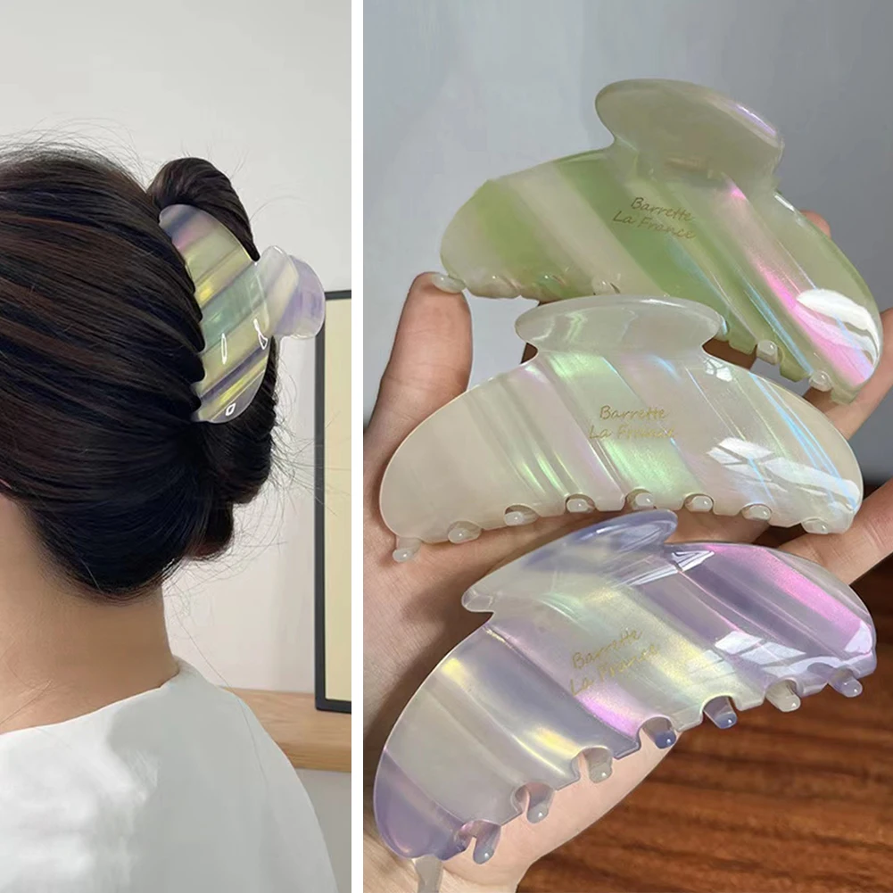 

Красочные заколки для волос в корейском винтажном стиле из ацетата, заколка-краб для волос для девочек, Геометрическая заколка для волос, за...