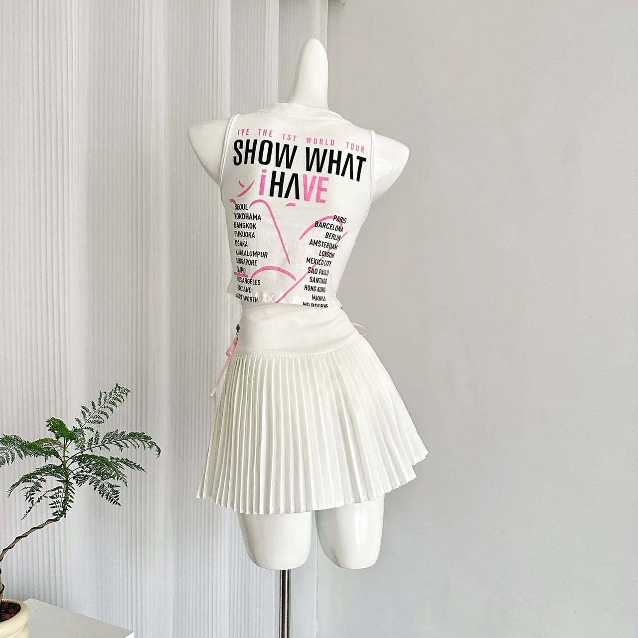 Летний женский милый костюм Zhang Yuanying белый жилет с принтом Женский бандажный