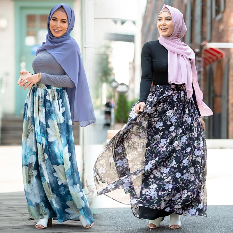 Abaya Dubai Femme Turkey Muslim Fashion Long Skirt Islam Clothing skirt Abayas For Women Oman Musulman De Mode